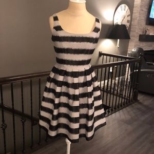 A.B.S. by Allen Schwartz  Stripe Fit & Flare Dress